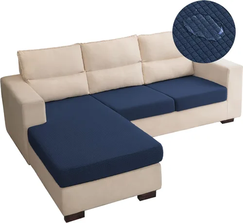Miniatura 50 de Funda repelente al agua para cojín de sillón, funda elástica para respaldo individual de sofá seccional, funda para sofá en forma de L para mascotas