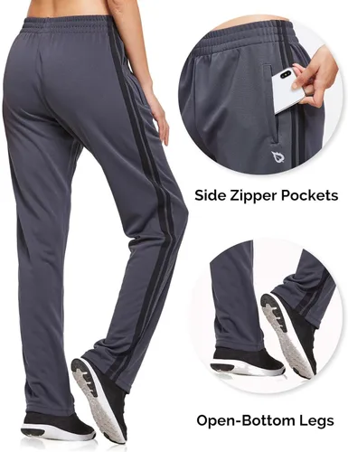 Miniatura 3 de BALEAF Pantalones deportivos para mujer, pantalones deportivos para correr, bolsillos con cremallera, pantalones deportivos para calentar, casuales
