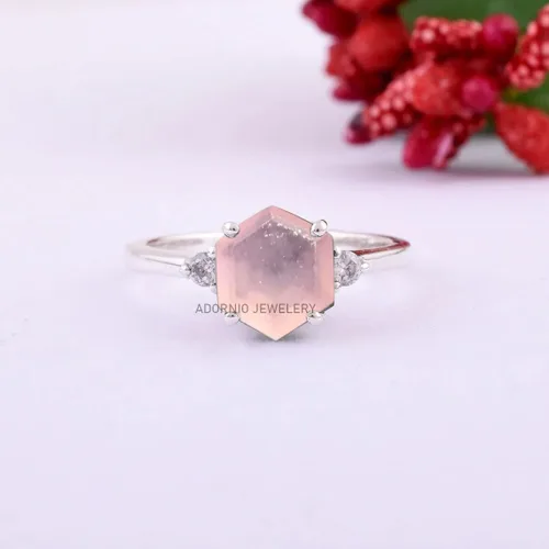 Miniatura 35 de Anillo de plata de ley 925 para mujer, anillo de diamantes de imitación de aguamarina de plata esterlina, anillo Art Deco de marzo, piedra natal