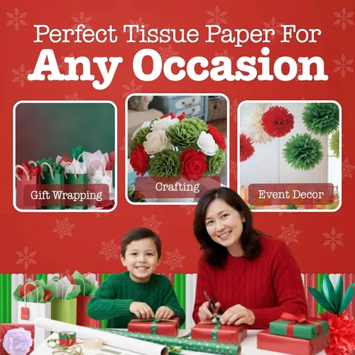 Miniatura 2 de Ocean Tides 30 hojas (20 x 26 pulgadas) de papel de regalo de Navidad, papel de seda de regalo a granel para manualidades, cumpleaños y vacaciones