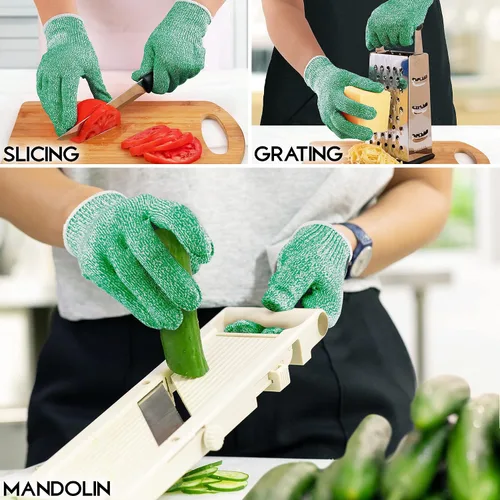 Miniatura 5 de Zulay - Guantes resistentes a los cortes, protección de grado alimenticio nivel 5, cómodos guantes de corte de seguridad, guantes de trabajo forro