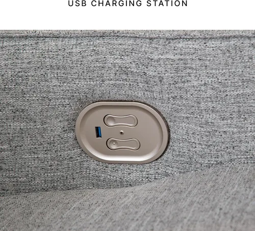 Miniatura 9 de Signature Design by Ashley Biscoe - Sofá biplaza reclinable resistente a los rayos UV con consola, reposacabezas ajustable y puertos USB, color gris
