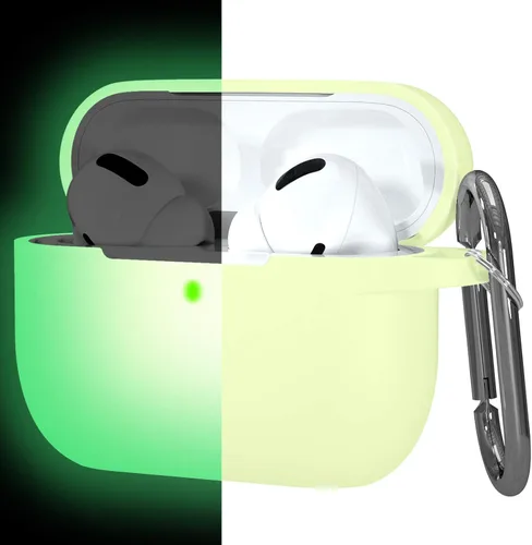 Miniatura 10 de Funda de silicona con iluminación nocturna para AirPods Pro, Hamile con llavero para Apple Airpod Pro 1ª/2ª generación 2019 2022, para mujeres