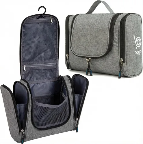 Miniatura 11 de Bolsa de Aseo de Viaje Bago Bolsa de Aseo Impermeable Colgante Bolsa de Aseo Grande para Baño y Viaje Organizador de Bolsa de Artículos de Tocador