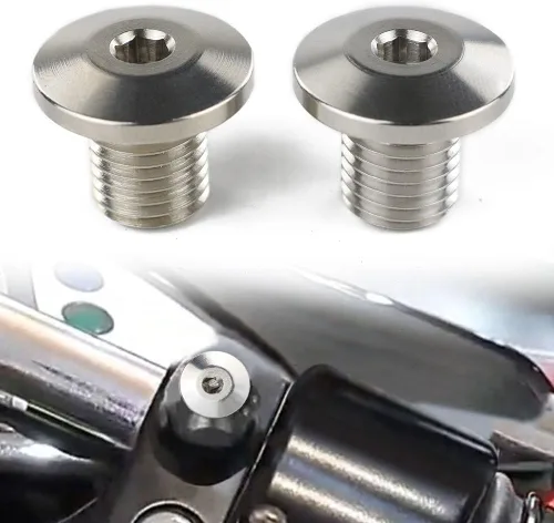 Tornillos de acero inoxidable para orificios de espejo de motocicleta, ajuste universal para Svartpilen/Vitpilen, CB500F/CRF250L, FZ-09/Tenere 700 y