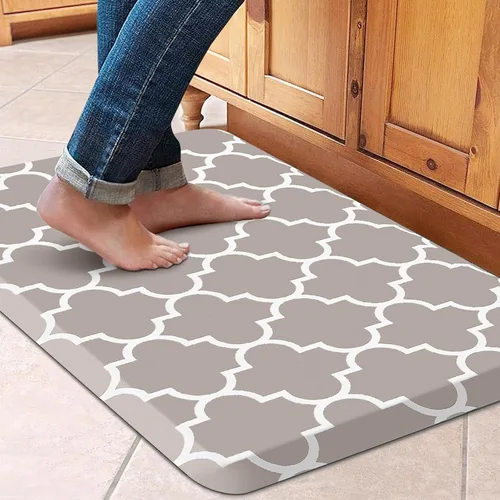Miniatura 41 de WISELIFE Tapete de cocina acolchado antifatiga, 17.3 x 28 pulgadas, antideslizante, resistente, de PVC, ergonómico, impermeable, cómodo