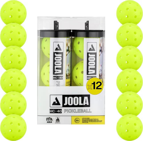 JOOLA HC-40 - Pelotas de pickleball para canchas duras con tubo de almacenamiento, pelotas aprobadas por USAP para jugar en torneos, bolas de