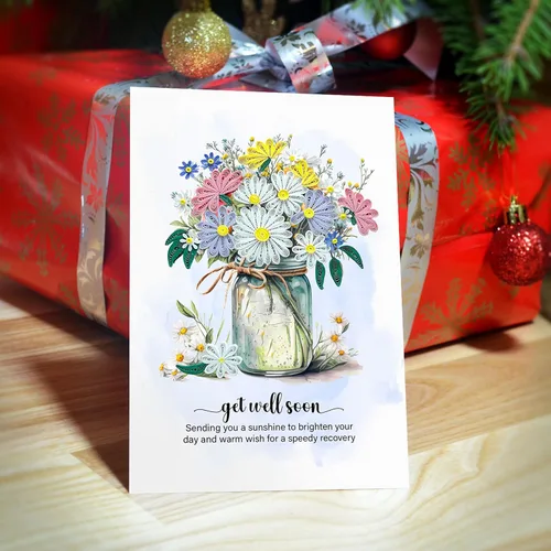 Miniatura 8 de Tarjeta de felicitación Get Well Soon, tarjeta de flores para recuperarse pronto, tarjeta de recuperación rápida, tarjeta de sentirse mejor, tarjeta