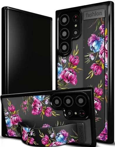 Miniatura 144 de Compatible para Samsung Galaxy S23 Funda Bonita con Correa Soporte Dedo Kickstand, Fundas de Silicona Geniales de Diseñador Funda Cover - Mariposa