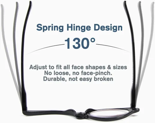Miniatura 4 de 2 Pairs Makeup Reading Glasses for Women, Magnifying Flip Down Cosmetic Readers, Make Up Glasses with Spring Hinge
