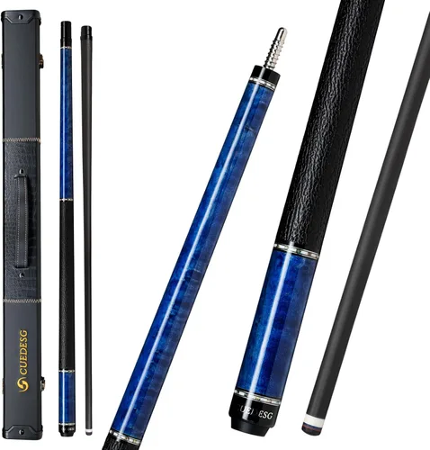 Miniatura 17 de Palo de Billar de Fibra de Carbono 10.5mm/11.8mm/12.5mm, Palo de Piscina de Baja Deflexión con Empuñadura de Madera Rara, Palo de Billar Profesional