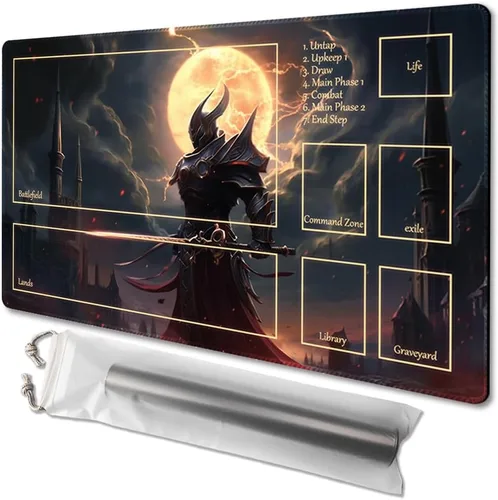 MTG - Tapete de juego tamaño 24 x 14 pulgadas, bolsas de almacenamiento antideslizantes, ideal para entusiastas de los juegos de cartas, alfombrilla
