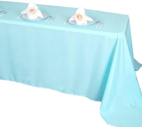Miniatura 13 de BalsaCircle Mantel rectangular de poliéster negro de 90 x 156 pulgadas para bodas, fiestas, eventos, cocina, comedor