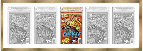Miniatura 118 de Marco negro para cómics graduados Marco completo de cómics con paspartú de conservación negro y acrílico de grado UV Hecho para exhibir (6)