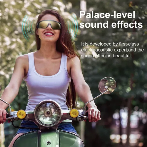 Miniatura 4 de Gafas de sol polarizadas Bluetooth deportivas, ciclismo, correr, para hombres y mujeres, UV400 con Bluetooth envolventes con altavoces HD abiertos