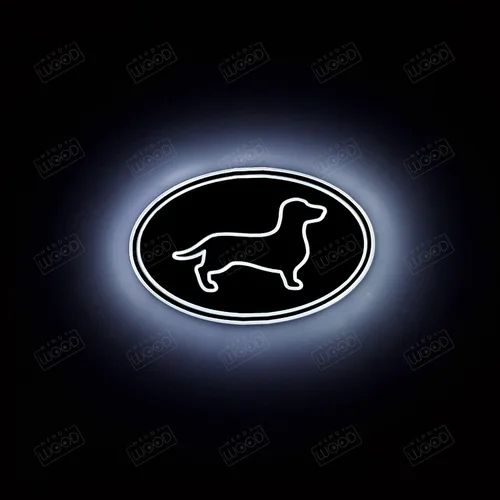 Miniatura 3 de Letrero de silueta con luz de perro salchicha, neón como, luz nocturna, LED iluminado de borde, arte de luz de perro salchicha, decoraciones