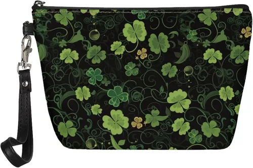 Miniatura 14 de Howilath Novedad Impreso Elegante Bolso Cosmético De Las Mujeres, Perros Animales Perezoso Diseño Floral Niña Trapezoide Cosméticos Bolsa De