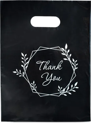 Miniatura 27 de Choice Marts - 100 bolsas de 1.5 mil de grosor, 9 x 12 pulgadas, bolsas de agradecimiento con asas extragruesas perfectas para mercancía, pequeñas