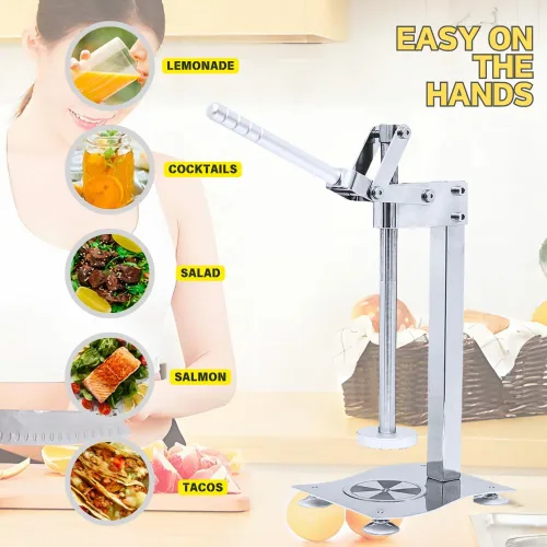 Miniatura 6 de Exprimidor manual de cítricos de acero inoxidable, exprimidor manual de cítricos – Exprimidor de mano resistente para lima naranja, prensa de frutas