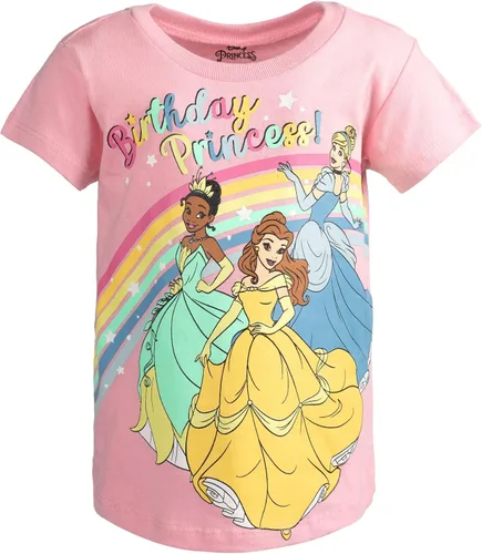 Disney Minnie Mouse Princess Belle The Little Mermaid Moana Lilo &Stitch Frozen - Camiseta de cumpleaños para niñas pequeñas a niños pequeños