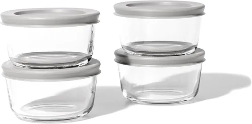 Miniatura 43 de Juego de 8 recipientes de vidrio para almacenamiento de alimentos (4 recipientes + 4 tapas sin BPA), 6.5 tazas, a prueba de fugas, aptos