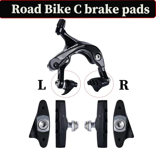 Miniatura 2 de Pinzas de freno de bicicleta de carretera, pinza de freno de doble pivote de aluminio premium con almohadillas de aleación para bicicleta