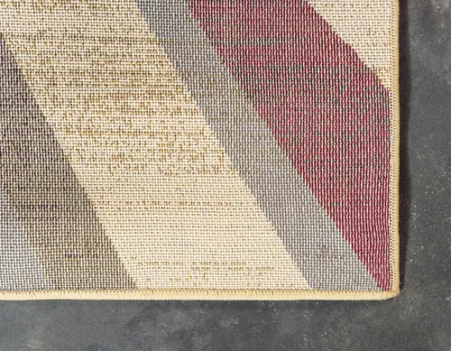Miniatura 9 de Unique Loom Barista Collection - Alfombra Ngada (2 pies 2 pulgadas x 3 pies 1 pulgada, Rectangular, Beige/Rojo)