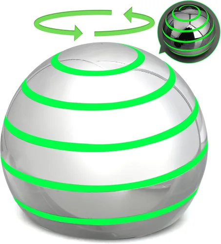 Miniatura 9 de Dilabnba Kinetic Spinner - Bola de juguete de metal para niños y adultos, cuerpo completo, ilusión óptica, alivio del estrés, giroscopio, regalo