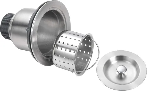Miniatura 6 de STARSTAR Fregadero de cocina de acero inoxidable 304 de acero inoxidable 304 con rejilla, tabla de cortar, colador con cesta (15 x 17 x 10)
