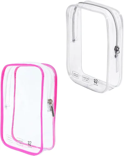 Miniatura 13 de 2 cubos de embalaje de 1 cuarto de galón, bolsa de viaje aprobada por la TSA, bolsa pequeña transparente, bolsa de viaje internacional
