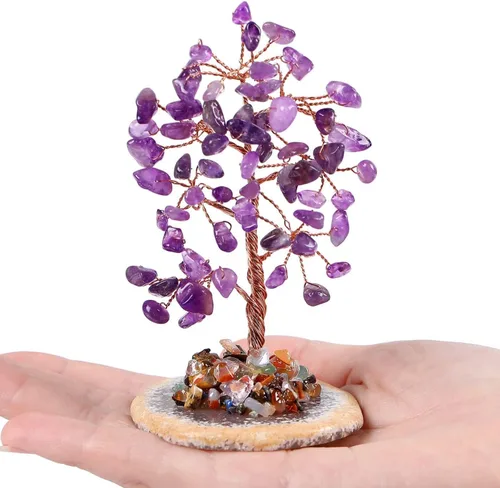 Miniatura 8 de Ciana Árbol de la vida de chakras, árbol de cristal de aventurina para energía positiva, piedras curativas, decoración de Feng Shui Árbol