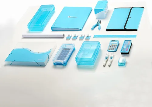 Miniatura 6 de Sacapuntas manual de doble agujero, color azul, sacapuntas de lápices jumbo con tapa y contenedor, sacapuntas de color de mano para lápices grandes