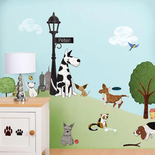Miniatura 3 de My Wonderful Walls - Juego de adhesivos para gatos y mariposas, multicolor