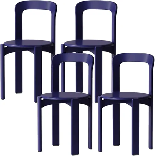 Miniatura 18 de Silla de comedor moderna y versátil, sillas de cocina con marco de madera apilable, silla lateral sin brazos, taburete para el hogar para habitación