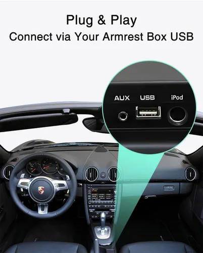 Miniatura 6 de Adaptador Bluetooth para coche con iPod+cable USB Y funciona para sistema Porsche PCM3.0, adaptador Bluetooth para música de coche con aptX de alta