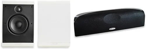 Polk Audio OWM3 - Altavoces de pared y estantería | El altavoz versátil de más alto rendimiento | Rejillas pintables (par, blanco) y canal central