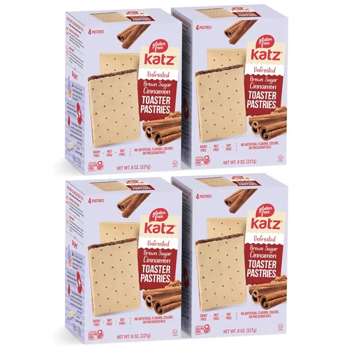 Miniatura 4 de Katz Gluten Free Pasteles tostadores de canela sin escarchar. Bocadillos escolares. Libre de lácteos, cacahuetes, nueces de árbol y sésamo, sin