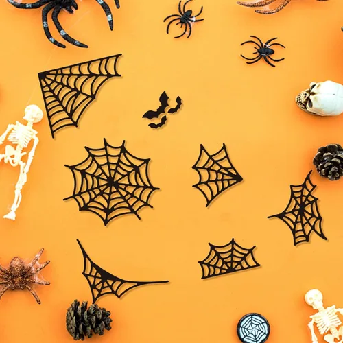 Miniatura 5 de GLOBLELAND Troqueles de corte de telaraña de Halloween para bricolaje Scrapbooking Metal Halloween Murallas de murciélago troquelado plantillas