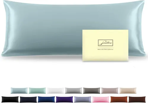 Miniatura 26 de Funda de almohada de seda para cabello y piel, suave, transpirable y sedosa 100% seda Queen, juego de 2, fundas de almohada de seda de morera