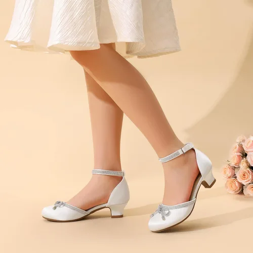 Miniatura 3 de DREAM PAIRS - Zapatos de vestir para niñas, con punta cerrada, tacones bajos, correa al tobillo, para bebé, niña pequeña, niña grande, fiesta, boda