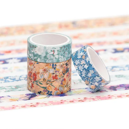 Miniatura 4 de YUBBAEX Mystic Gold Washi Tape Set - Cinta adhesiva decorativa ancha de lámina plateada para artes, manualidades DIY, suministros para diarios