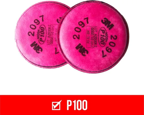 Miniatura 2 de 3M Filtro P100, mejor para la eliminación de moho, pinturas a base de plomo, carpintería, instalación de fibra de vidrio, para respiradores