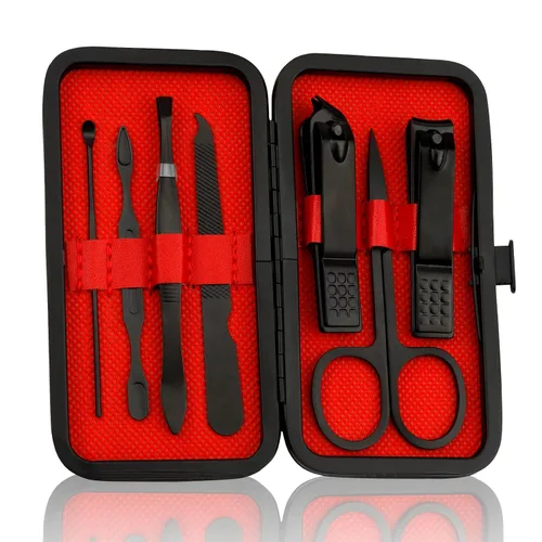 Kit de manicura para hombres y mujeres, cortaúñas, kit de herramientas de pedicura, lima de uñas de viaje, juego para dedos de los pies, kit de aseo