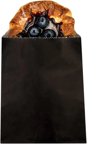 Restaurantware Bag Tek - Bolsas de sándwich de 7 x 5 pulgadas, 100 bolsas de panadería a prueba de grasa, desechables para microondas, papel negro,