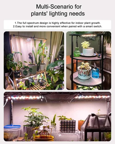 Miniatura 3 de Luces para plantas, espectro completo de 12 W (equivalente a 120 W), panel ultrafino, 84 LED lámpara solar para plantas con interruptor