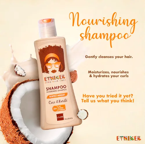 Miniatura 9 de ETNIKER - Paquete de cuidado del cabello rizado, champú nutritivo y mascarilla acondicionadora profunda, hidrata, suaviza y restaura los rizos