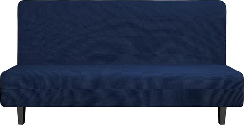 Miniatura 10 de Easy-Going - Funda elástica para futón, cubierta para sofá cama sin brazos, protector de muebles sin reposabrazos con parte inferior elástica