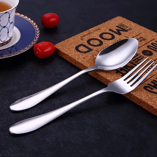 Miniatura 4 de VANRA Juego de 4 tenedores para niños de acero inoxidable tenedores de cena para niños Juego de cubiertos plateados de 5.7 pulgadas (4 tenedores)