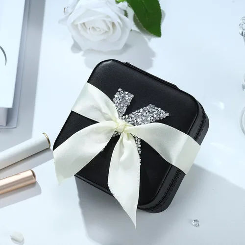 Miniatura 2 de Joyero de viaje para mujeres y niñas, joyero personalizado con monograma, caja de joyería pequeña para accesorios de viaje, joyero de viaje, regalos