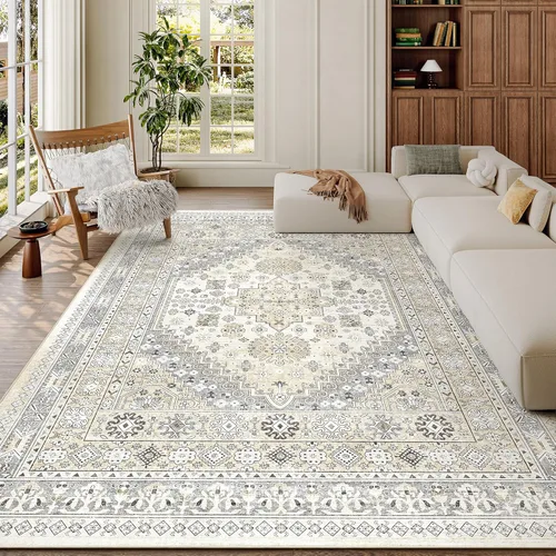 Miniatura 68 de zesthome Alfombra 4x6 - Alfombra Resistente a Manchas Lavable, Alfombras con Respaldo Antideslizante para Sala de Estar, Alfombras Pequeñas de Área
